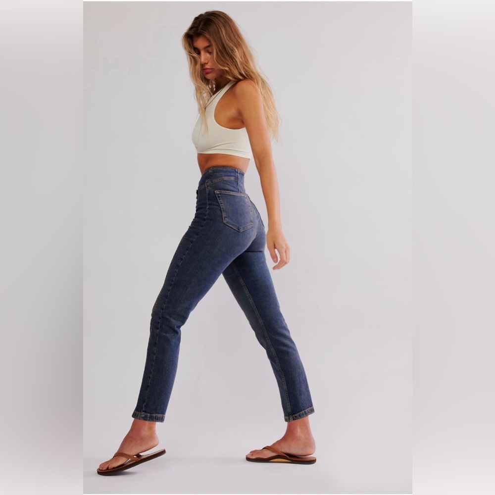 We The Free High Rise Blue Jeans